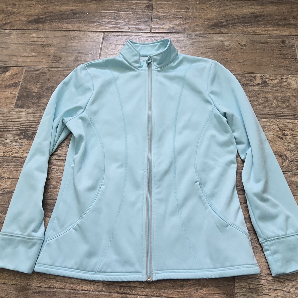 PGA Tour Women's Aqua Full-Zip Utility Jacket